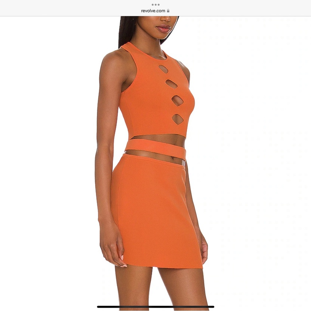SUPERDOWN 🧡Brand new with tags XS PALMER SET top skirt mini sexy orange cute